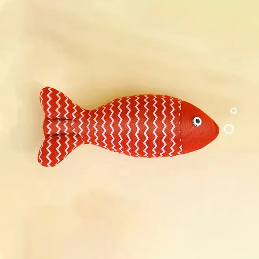 MADDEN Cat Fish Toy Cat Scratcher Catnip Toy Interactive Simulation Fish Cat Mint Fidget Toys Stuffed Playing Toy For Cat Kitten